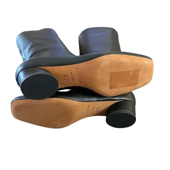 Vince Ramona Leather Minimalist Square Toe Knee High Boots NEW Size 7 - Picture 6 of 11